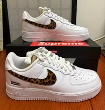 Supreme — Size 8 - Supreme X Goodenough X Nike Air Force 1 Low Cheetah Print — Sneaker — resale