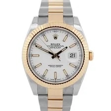 Rolex — 2023 Papers Rolex DateJust 41 White Two-Tone Gold Steel 41mm 126333 BOX — Watch — resale