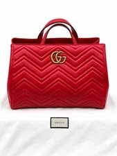 Gucci — Authentic Gucci GG Marmont Medium Top Handle Matelassé — Handbag — resale