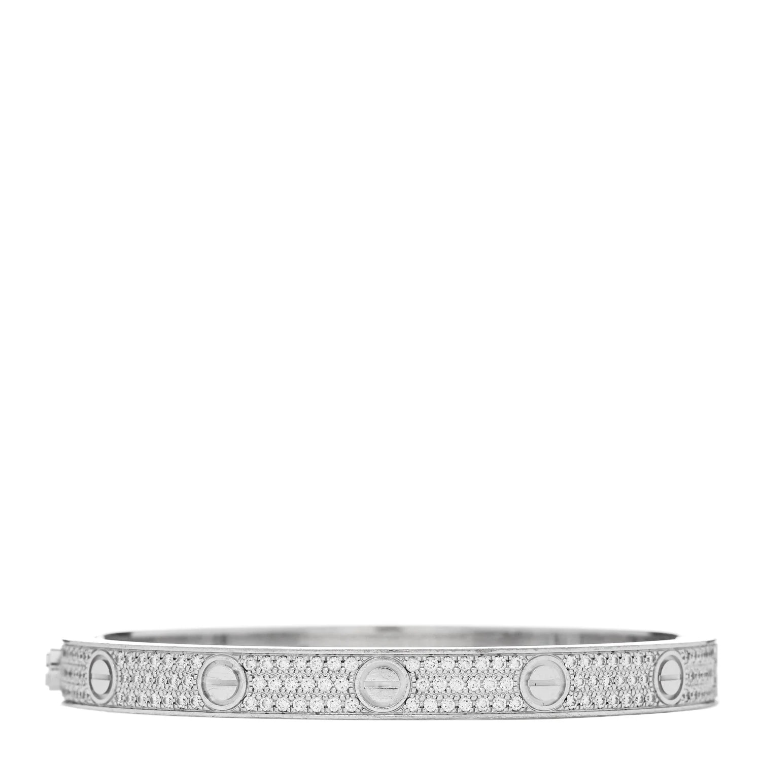 Cartier — 18K White Gold Love Paved 18 — Jewelry — resale