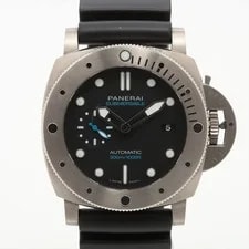 Panerai — Panerai Submersible PAM01305 TI X Rubber AT Black Dial — Watch — resale