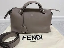 Fendi — Fendi By the Way Medium Greige Handle Strap Charm — Handbag — resale