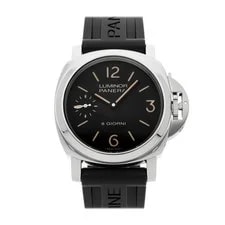 Panerai — Panerai Luminor 8 Giorni Steel Auto 44mm Black Dial Rubber Strap PAM 915 — Watch — resale