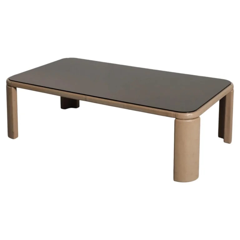 De Sede — De Sede DS47 Tan Leather and Smoked Mirror Glass Coffee — Furniture — resale