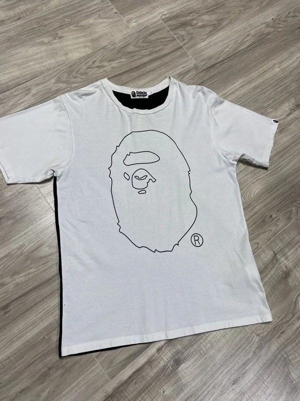 A Bathing Ape Black White Bape Head Tee Shirt Medium — streetwear — resale