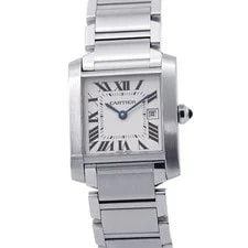 Cartier — Cartier Tank Francaise MM H30.4mmxW25.05mm Stainless Steel White Dial W51011Q3 — Watch — resale