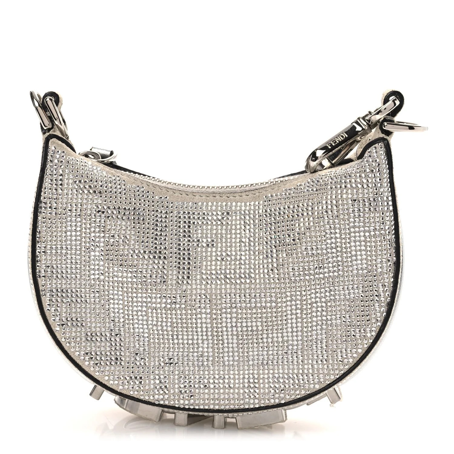 Fendi — Vitello Laminato Nano Fendigraphy Hobo Charm — Handbag — resale