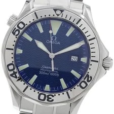 Omega — Omega 2265.80 Seamaster 300 Date Quartz Blue Dial Stainless Steel — Watch — resale