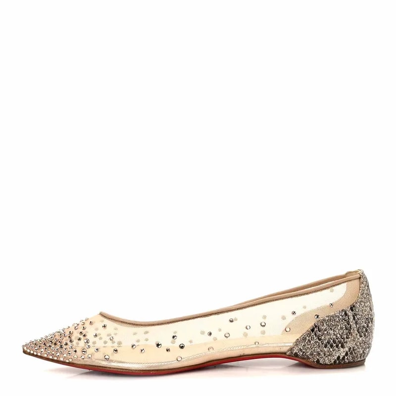Christian Louboutin — Strass Follies 38 Light — Designer Shoe — resale