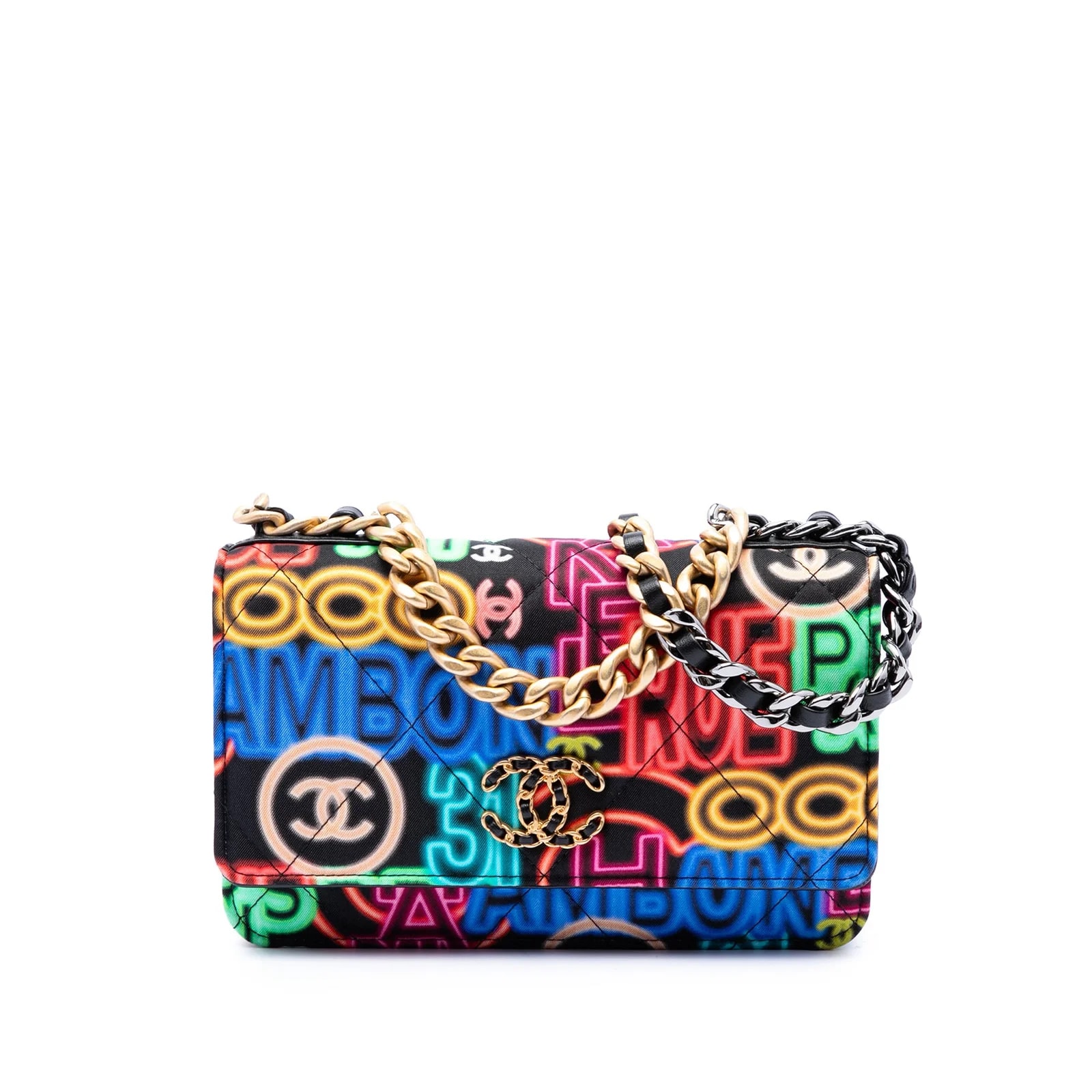 Chanel — Printed Graffiti 19 Wallet on Chain — Handbag — resale