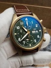 IWC — IWC Pilot Chronograph Bronze Green IW387902 Manufacturer 99% Lnib Full Set! — Watch — resale