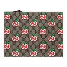 Gucci — Gucci GG Marmont Monogram Apple Pattern Zipper Flat — Handbag — resale