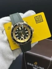 Breitling — Breitling Superocean Green Dial Black Bezel Rubber Strap 42mm N17375 $6700 Msrp — Watch — resale
