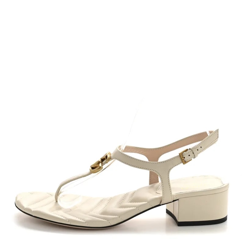 Gucci — Matelasse Double G 35mm Thong 40 Mystic — Designer Shoe — resale