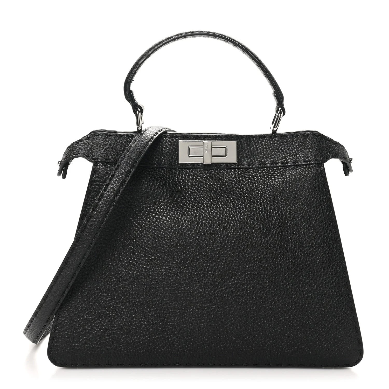 Fendi — Cuoio Romano Chamois Medium Peekaboo I SEE U Satchel Sunflower — Handbag — resale