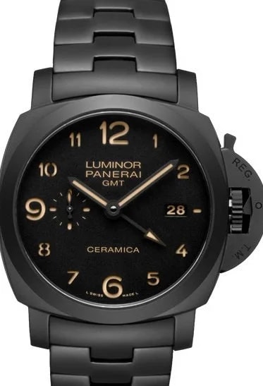 Worldofluxuryus — Officine Panerai Luminor Marina 1950 3 Days GMT Ceramica Tuttonero — Watch — resale
