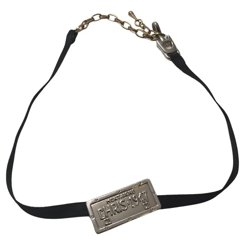 Dior — Christian Dior Chris 1947 Tone Plate Ribbon Choker — Jewelry — resale