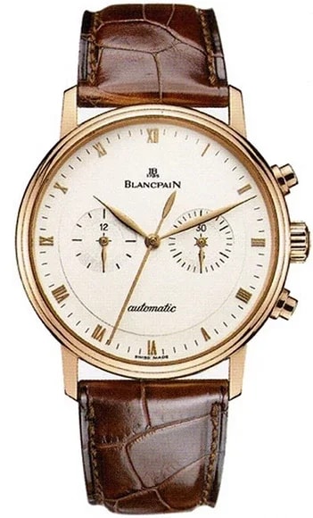 Worldofluxuryus — Blancpain Villeret Chronograph 18K Rose Gold — Watch — resale