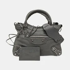 Balenciaga — Balenciaga Classic City Studded Fringe Motorcycle — Handbag — resale