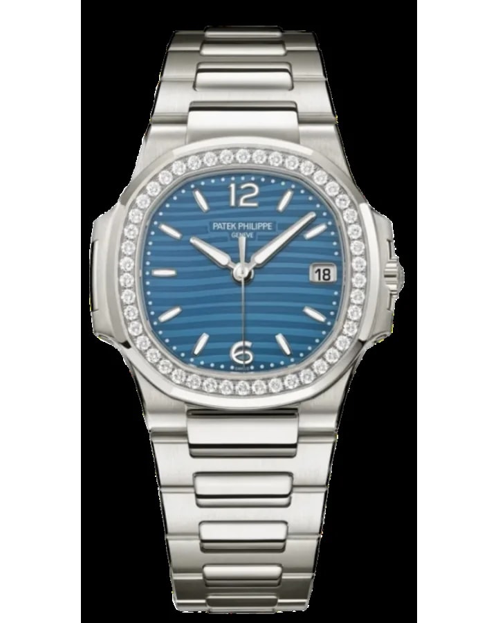 Worldofluxuryus — Patek Philippe Nautilus 32 Mm 18K White Gold Diamond Bezel ’s — Watch — resale