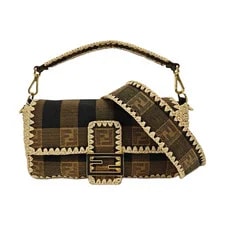 Fendi — Fendi Baguette Logo Pattern Woven Trim #5OSW — Handbag — resale