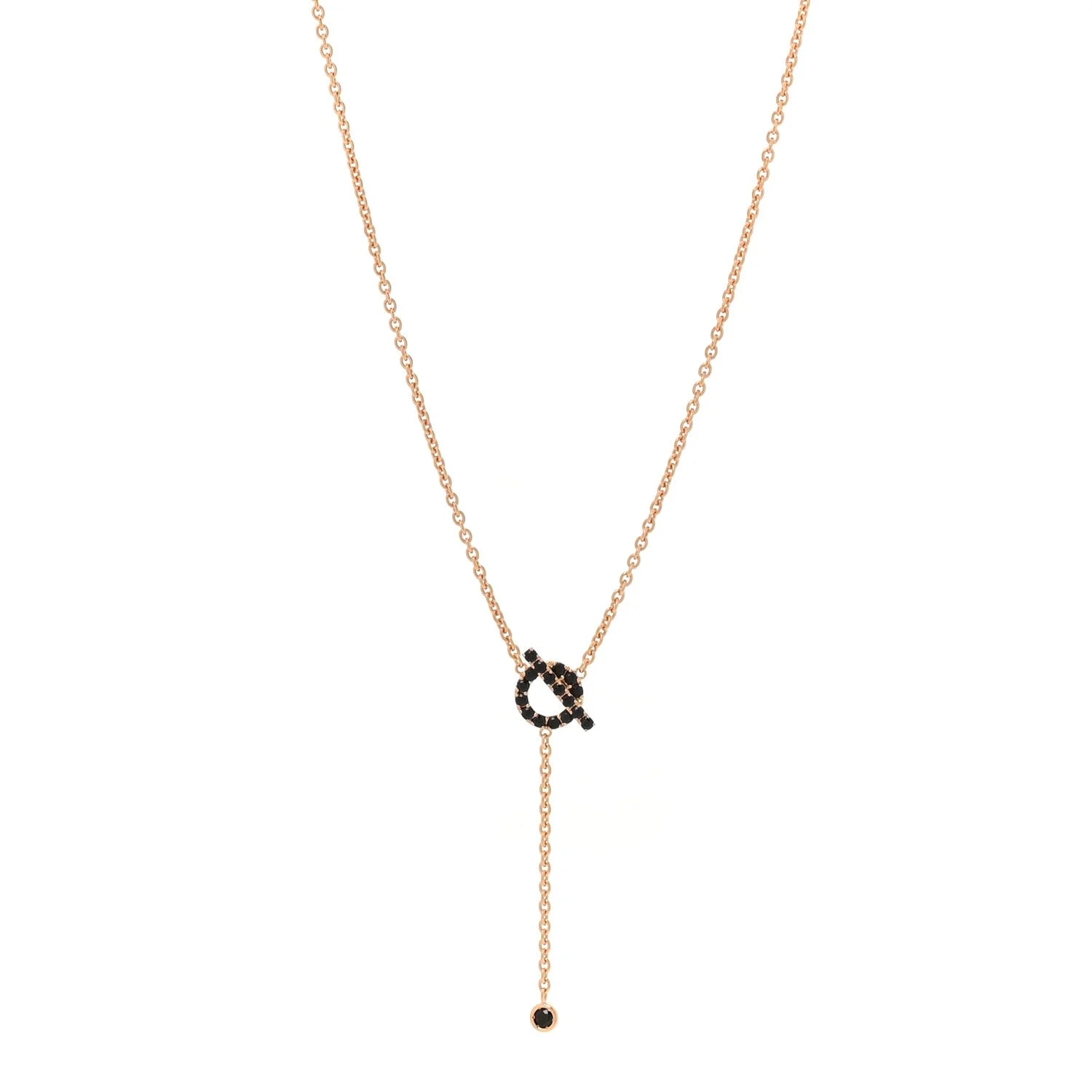 Hermès — 18K Rose Gold Spinel Finesse Lariat — Jewelry — resale