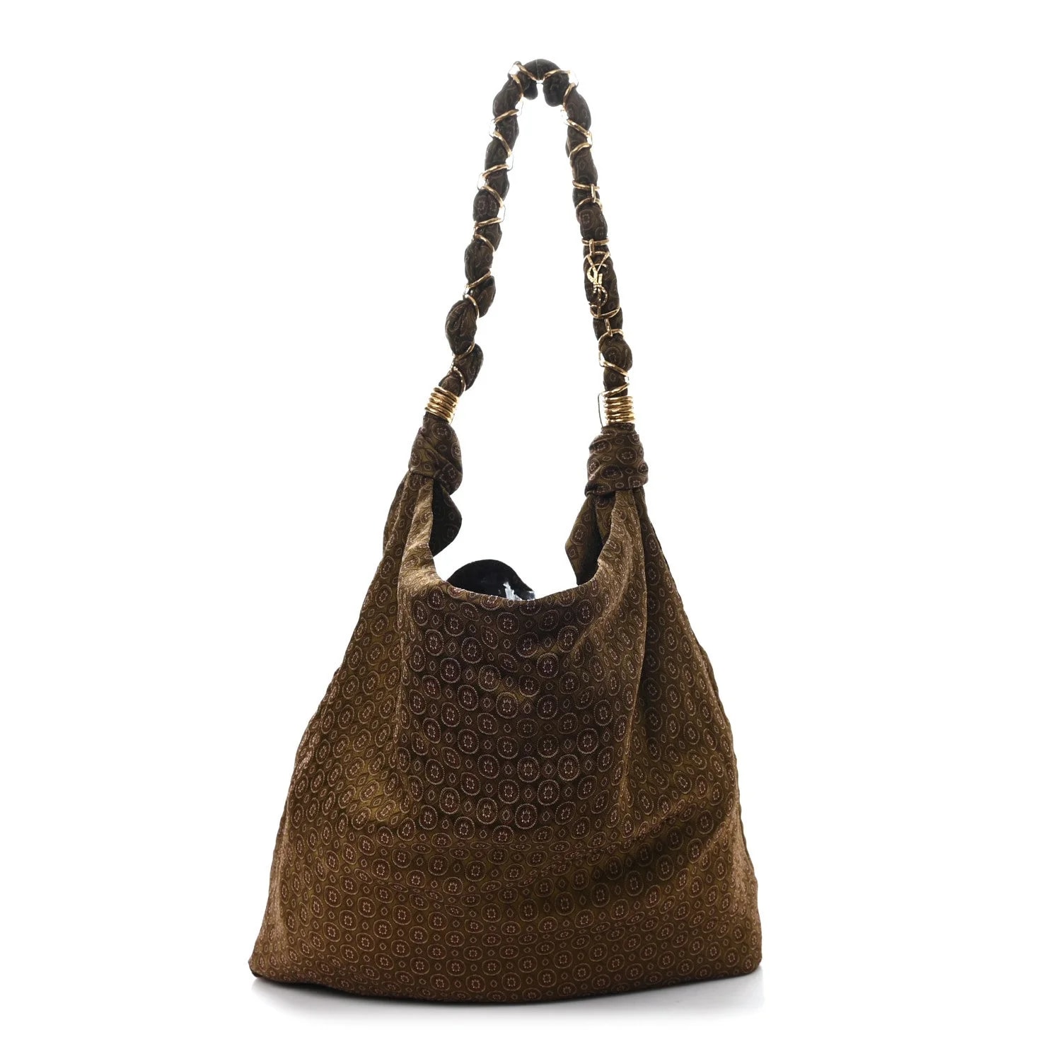 Saint Laurent — Medaillons Geometrique Medium Amalia Hobo Military — Handbag — resale