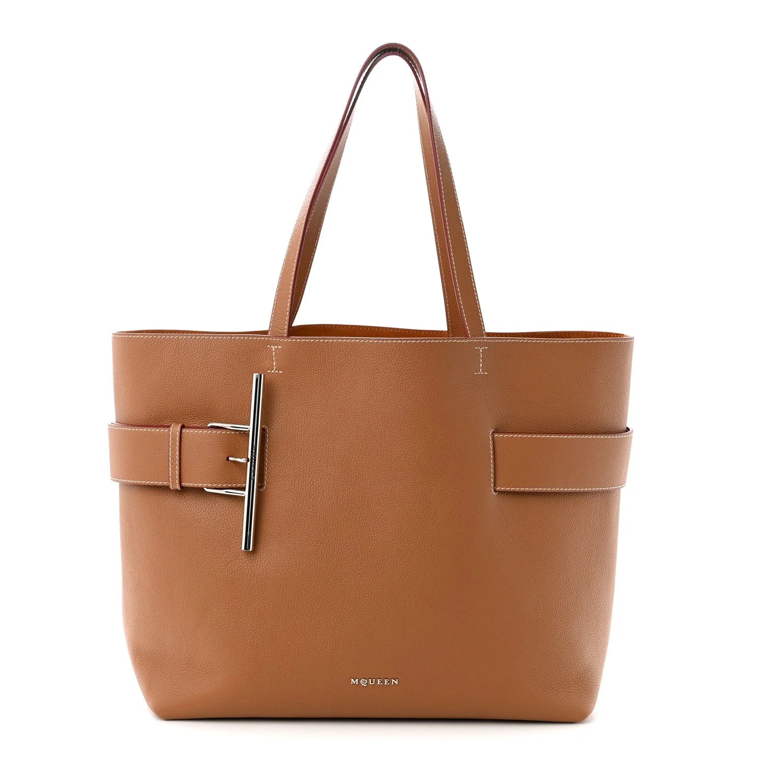 Alexander McQueen — Grained Large T-Bar Sling — Handbag — resale