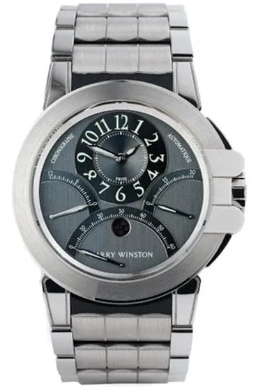 Worldofluxuryus — Harry Winston Ocean Triple Retrograde Chronograph 18K White Gold — Watch — resale