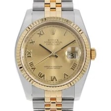 Rolex — Rolex Datejust 116233 Champagne Roman 5 Row Jubilee Bracelet V Number Second... — Watch — resale