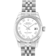 Rolex — Rolex Datejust 26 179174 White Roman Dial Steel Automatic Papers — Watch — resale
