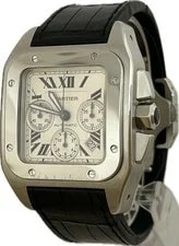 Cartier — Cartier Santos 100 W20090X8 Stainless Steel 41mm Silver Dial Automatic #WJW033 — Watch — resale