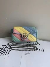 Gucci — Gucci Pastel GG Super Mini Marmont Crossbody — Handbag — resale