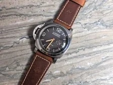Panerai — Panerai Titanium Lefty PAM00368 Limited Edition Brown Sandwich Dial Extra Strap — Watch — resale