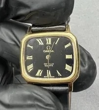 Omega — Omega de Ville Quartz Gold Tone Black Dial Roman 23mm — Watch — resale
