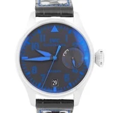 IWC — IWC Big Pilot Blue Vegas Boutique Edition 46mm Blue Black Leather Steel IW500429 — Watch — resale
