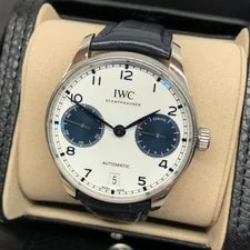 IWC — IWC Portugieser IW500715 Stainless Steel White Dial Box Papers Unworn — Watch — resale
