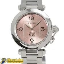 Cartier — Cartier Pasha C Big Date W31058M7 Pink 35mm SS Automatic Cartie — Watch — resale