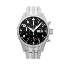 IWC — IWC Pilot's Chronograph Steel Auto 41mm Black Dial Bracelet IW3881-13 — Watch — resale