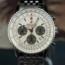 Breitling — 2024 Breitling Navitimer 1 B01 Chronograph 43mm Silver Dial AB0121211G1A1 — Watch — resale