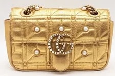 Gucci — Gucci Metallic Mini Pearly GG Marmont Eb0226wxzsa — Handbag — resale