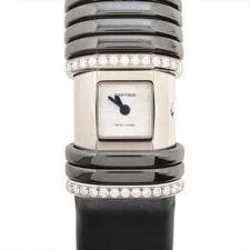 Cartier — Cartier Declaration WT000550 WG & Leather QZ Silver-Face — Watch — resale