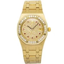 Audemars Piguet — Audemars Piguet Royal Oak 18k YG Champagne Diamond Dial Auto 31mm — Watch — resale