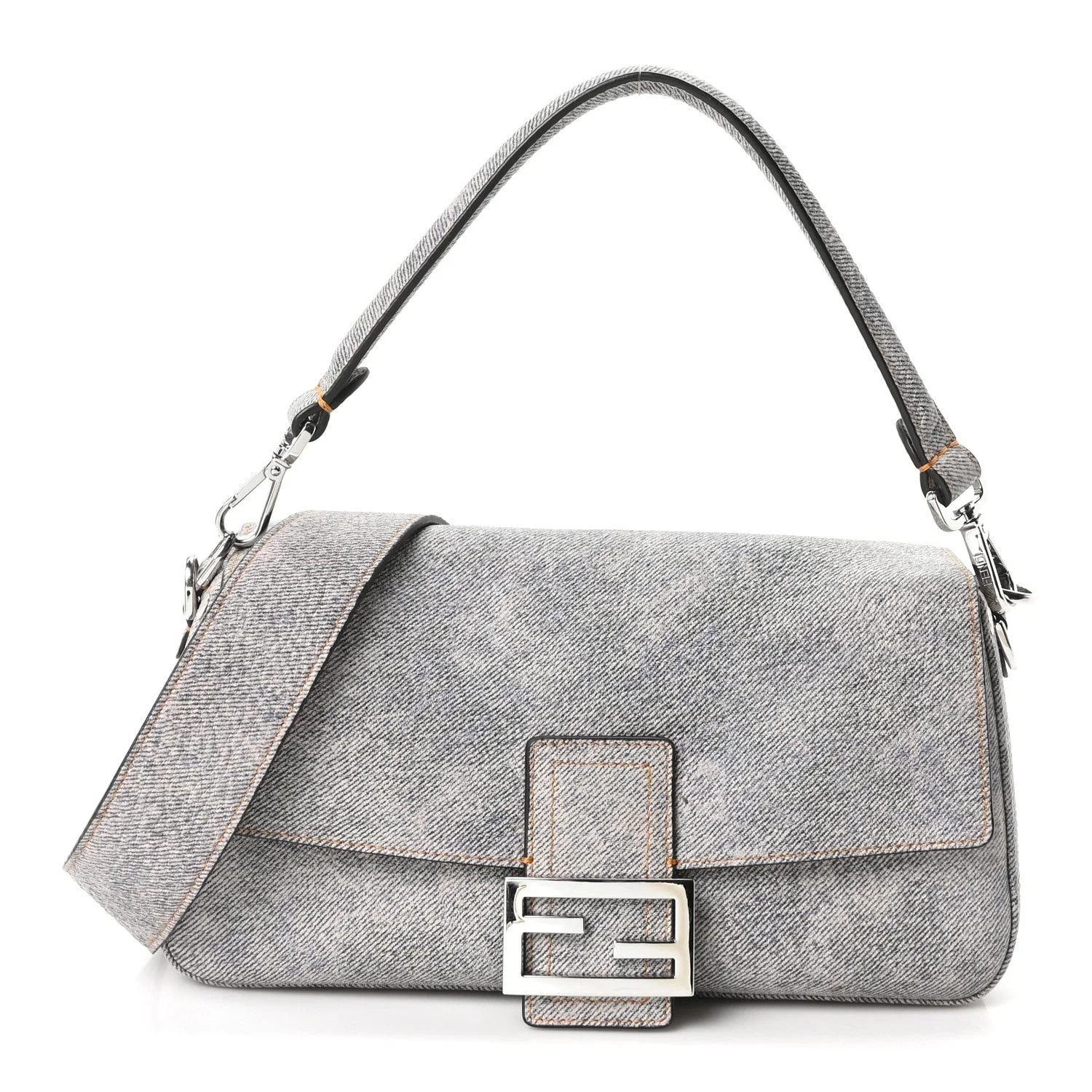 Fendi — Cuoio Romano Effect Baguette — Handbag — resale