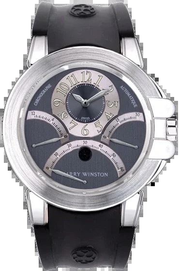 Worldofluxuryus — Harry Winston Premier Ocean Triple Retrograde Chronograph 18K White Gold — Watch — resale