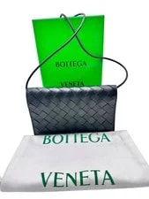 Bottega Veneta — Bottega Veneta Trio Pouch Wallet on Strap Crossbody — Handbag — resale