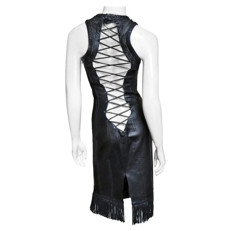 Gianni Versace — Gianni Versace Lace Up Dress S/S 2002 — Clothing — resale