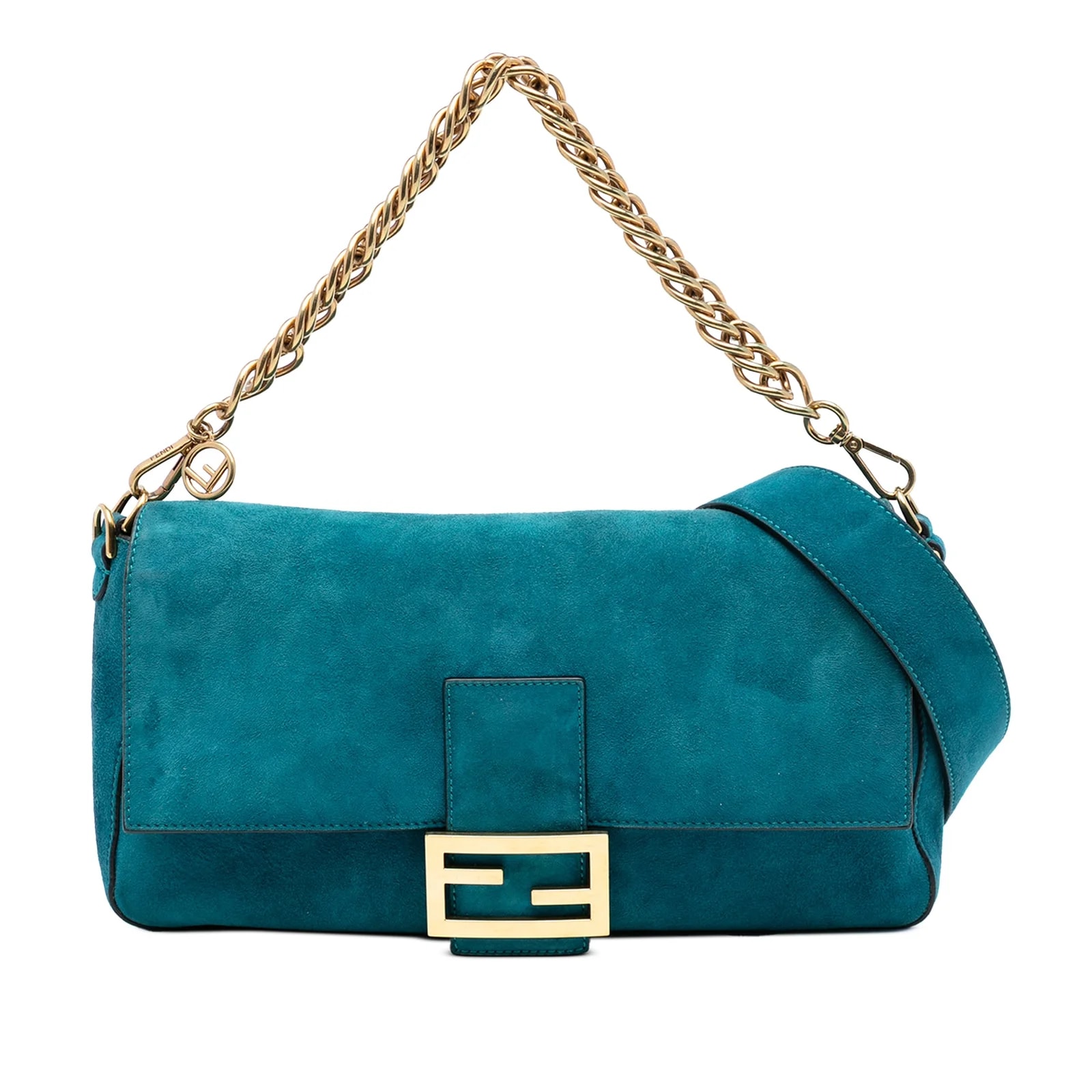 Fendi — Large Chamois Baguette Satchel — Handbag — resale