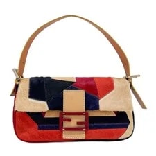 Fendi — Fendi Baguette Colorful Geometric Cut Pony Hair — Handbag — resale
