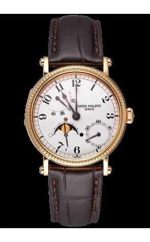 Worldofluxuryus — Patek Philippe Calatrava Power Reserve Moonphase 18k Yellow Gold — Watch — resale